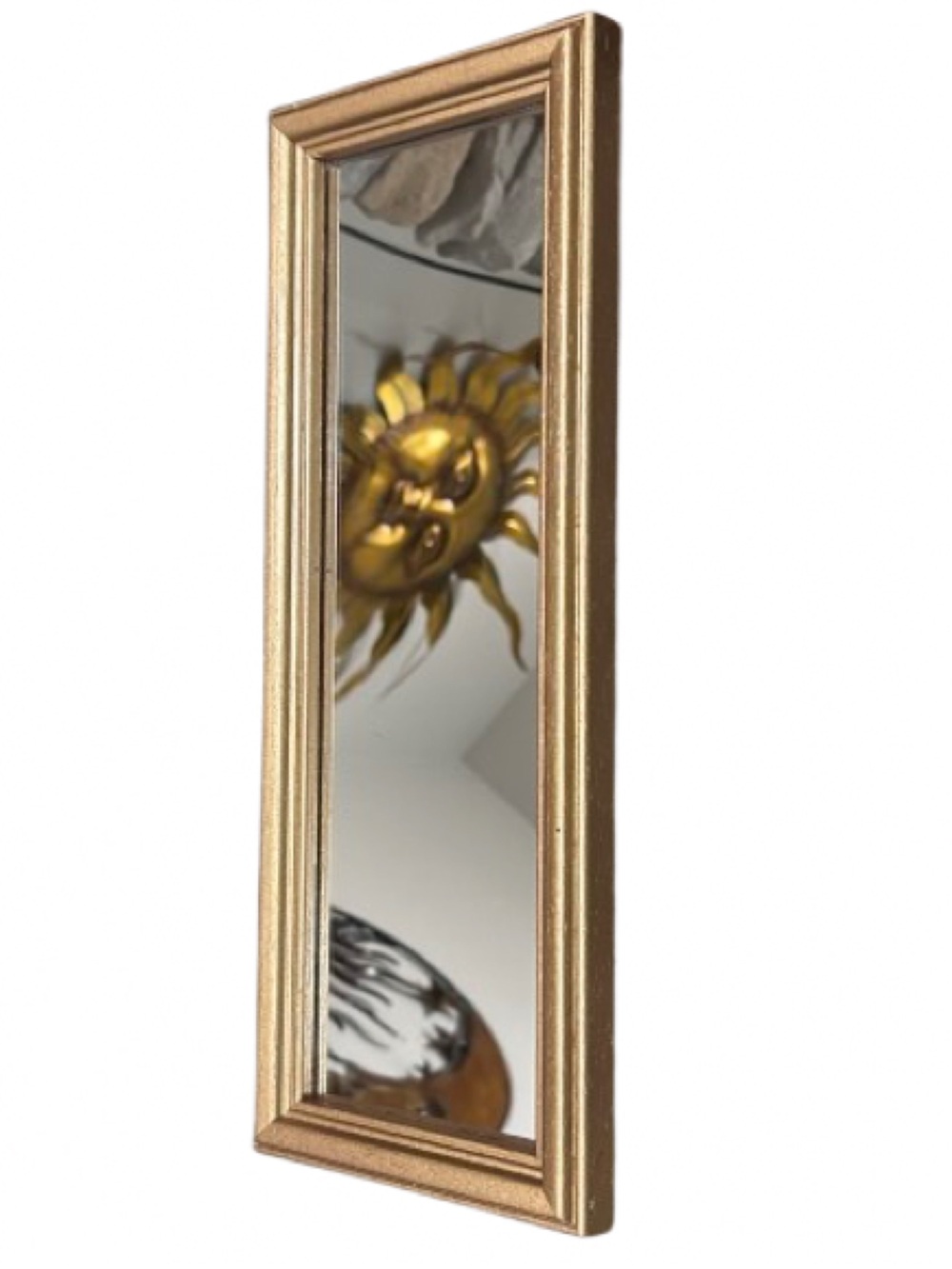 Vintage 90s Gold Framed Accent Mirror - Whimsigoth Celestial Gallery Wall Decor